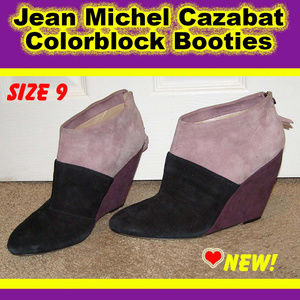 New Jean Michel Cazabat suede bootie 9 purple